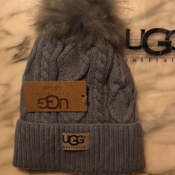 ❤️ Cable knit UGG beanie w: fleece lining ❤️ - Picture 2 of 4
